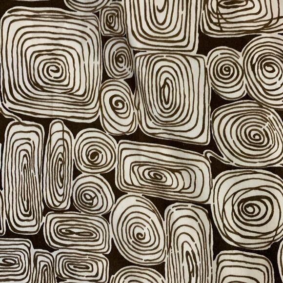 Talbots Brown White Swirl Print Stretch High Waist Tapered Pants Size 12 - Picture 7 of 11